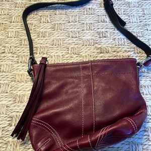 Late 90s coach red leather crossbody bag. Perfect condition